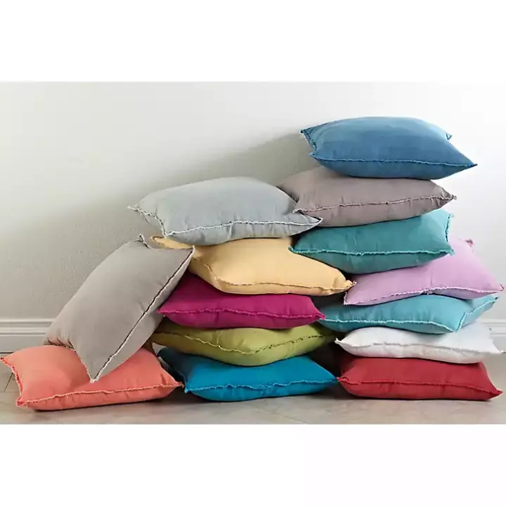 Emerald Fringed Edge Pillow