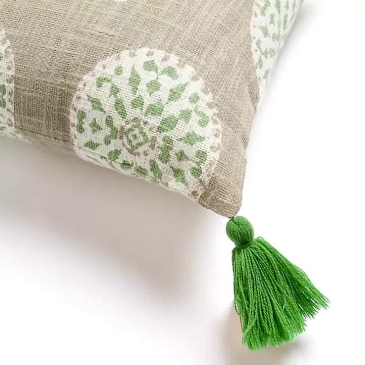 Emerald Medallion Lumbar Pillow