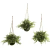 Eucalyptus and Berry Hanging Baskets, Set of 3