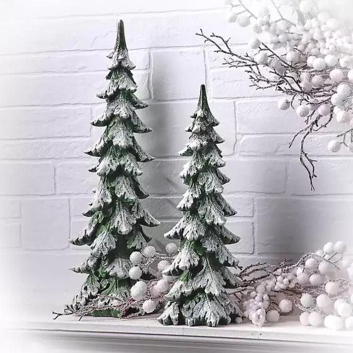 Evergreen Christmas Tree with Frosted Snow, 20 in.