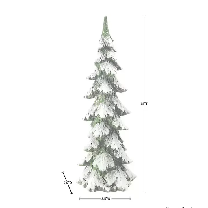 Evergreen Christmas Tree with Frosted Snow, 20 in.