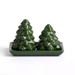 Evergreen Shaped 3-pc. Salt and Pepper Shaker Set