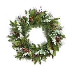 Evergreens and Eucalyptus Berry Wreath
