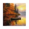 Fall Sunset Canvas Art Print, 40x40 in.