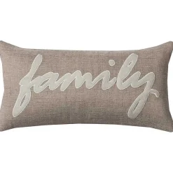 Family Jute Accent Pillow