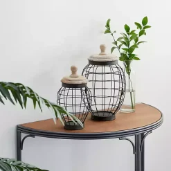 Farmhouse Wire Frame 2-pc. Decorative Jar Set