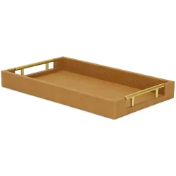 Faux Leather Camel Tray