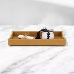 Faux Leather Camel Tray