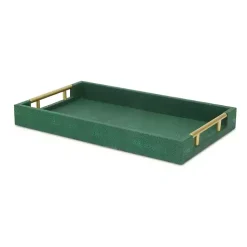 Faux Leather Green Tray