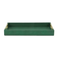 Faux Leather Green Tray