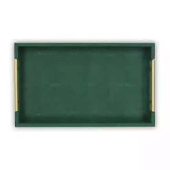 Faux Leather Green Tray