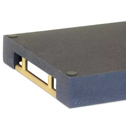 Faux Leather Navy Blue Tray