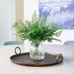Fern Arrangement in Textured Glass Vase