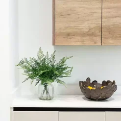 Fern Arrangement in Textured Glass Vase