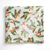 Festive Holly Plush Throw