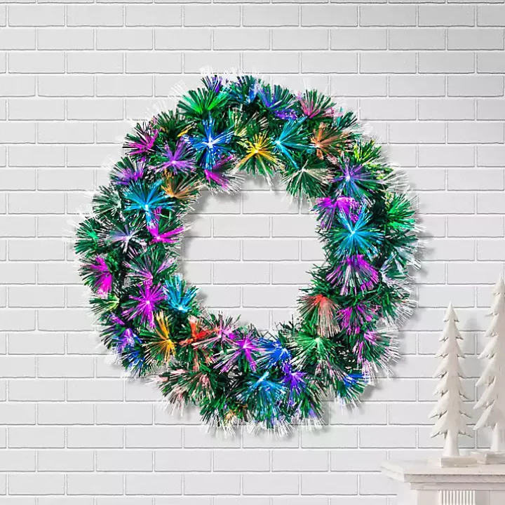 Fiber Optic Color Changing Christmas Wreath