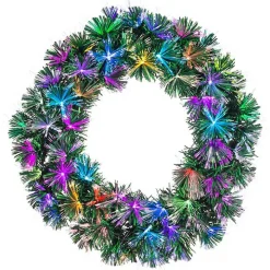 Fiber Optic Color Changing Christmas Wreath