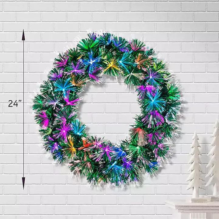 Fiber Optic Color Changing Christmas Wreath