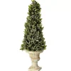 Flocked Sage Cone in Urn Arrangement, 24 in.