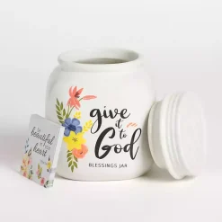 Floral Ceramic Blessings Jar