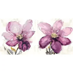 Floral Wash Giclee Canvas Art Print, Set of 2