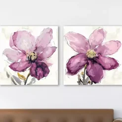 Floral Wash Giclee Canvas Art Print, Set of 2