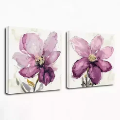 Floral Wash Giclee Canvas Art Print, Set of 2