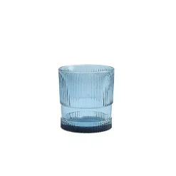 Fortessa Blue NoHo Short Glasses, Set of 4