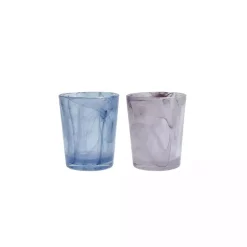 Fortessa Blue Swirl Short Glasses, Set of 6