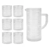 Fortessa Clear Bead Glasses and Pitcher, Set of 7