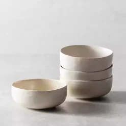 Fortessa Sand Ceramic Soup Bowls, Set of 4