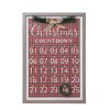 Framed Christmas Countdown Plaid Wall Plaque