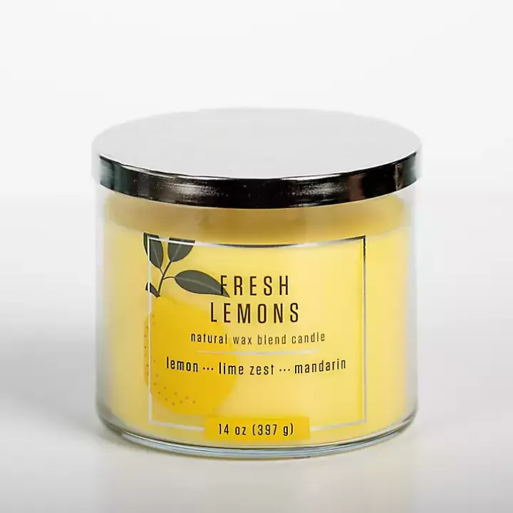 Fresh Lemons 14 oz. Triple Wick Jar Candle