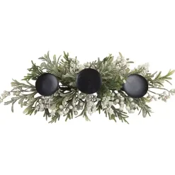 Frosted Berry Greenery Candle Centerpiece
