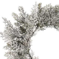 Frosted Cedar Christmas Wreath