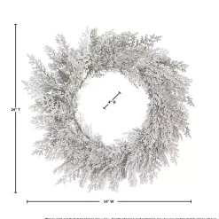 Frosted Cedar Christmas Wreath