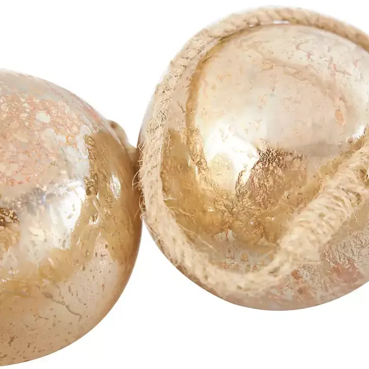 Frosted Champagne Glass Orb Garland