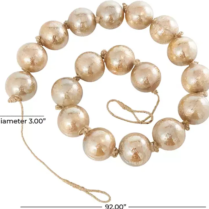 Frosted Champagne Glass Orb Garland