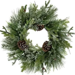 Frosted Pine and Cedar Wreath