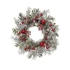 Frosted Silver Berries and Ornaments Wreath