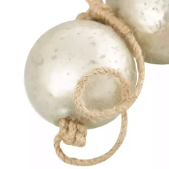 Frosted White Glass Orb Garland