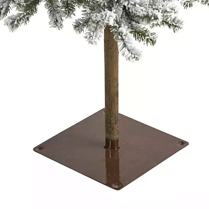 6 ft. Flocked Pre-Lit Alpine Christmas Tree