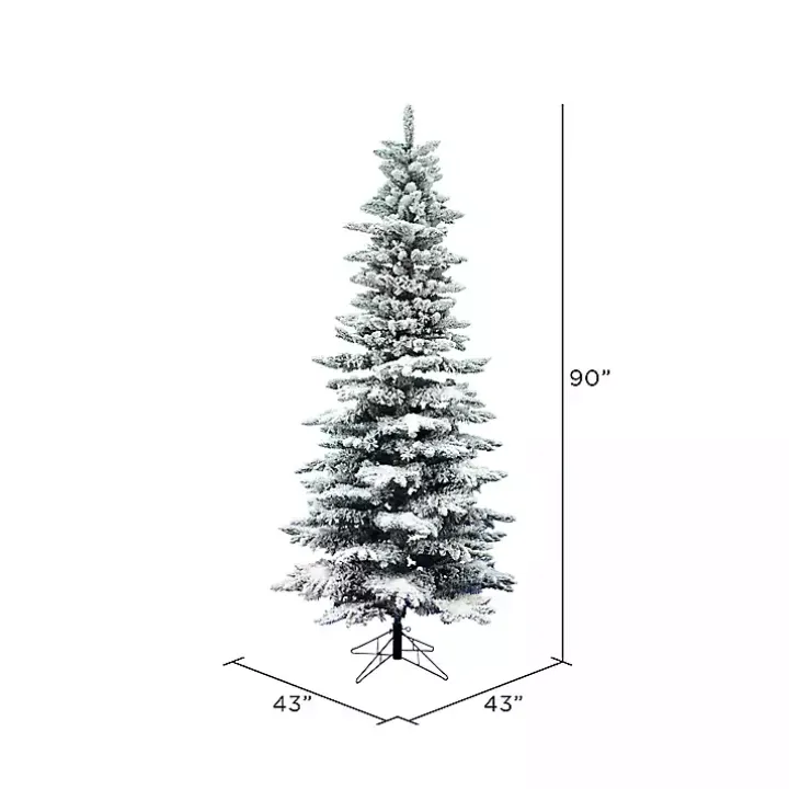 7.5 ft. Flocked Slim Utica Fir Christmas Tree