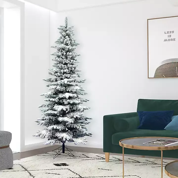 7.5 ft. Flocked Slim Utica Fir Christmas Tree