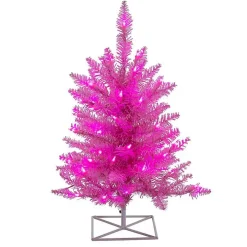 3 ft. Pink Pre-Lit Christmas Tree