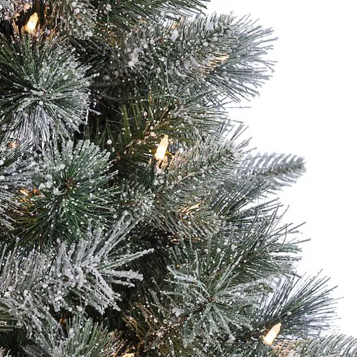 7 ft. Pre-Lit Flocked Arctic Pine Christmas Tree