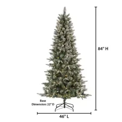 7 ft. Pre-Lit Flocked Arctic Pine Christmas Tree