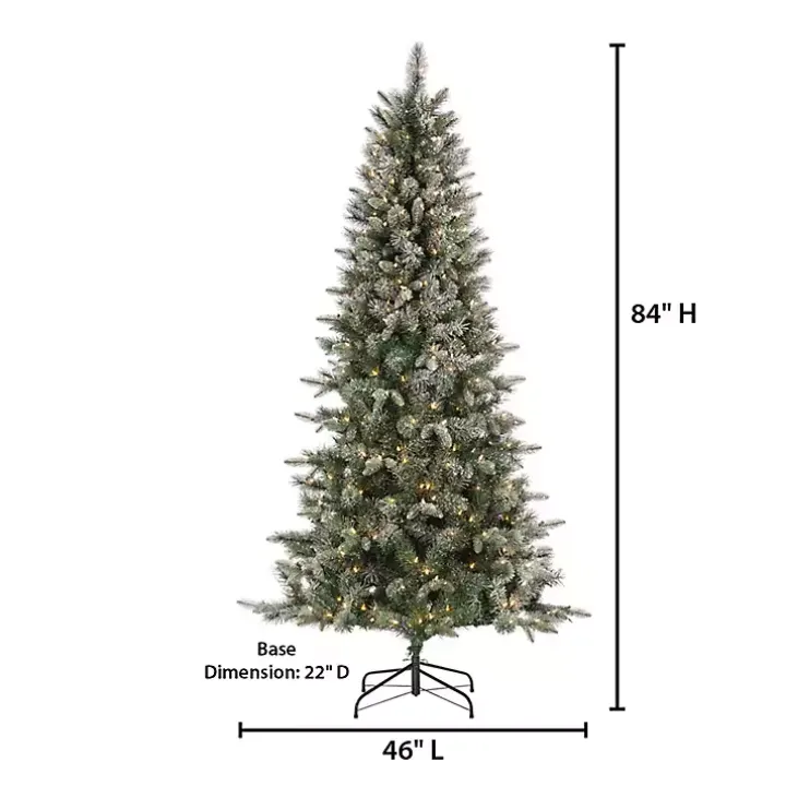 7 ft. Pre-Lit Flocked Arctic Pine Christmas Tree