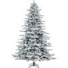 6.5 ft. Pre-Lit Flocked Utica Fir Christmas Tree