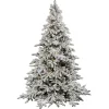 7.5 ft. Pre-Lit Flocked Utica Fir Christmas Tree
